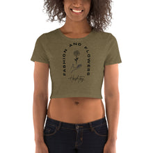 Load image into Gallery viewer, HashtagFandF Women’s Flower Hand Crop Tee