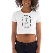 Load image into Gallery viewer, HashtagFandF Women’s Flower Hand Crop Tee